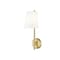 Z-Lite Winward 1 Light Wall Sconce, Olde Brass & White 816-1S-OBR - alternate 2